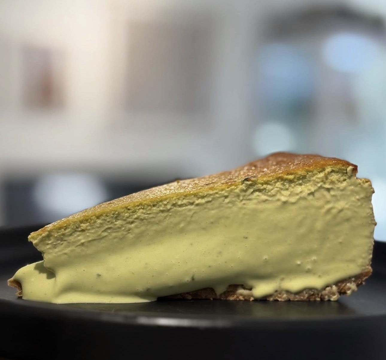 Tarta de queso de matcha